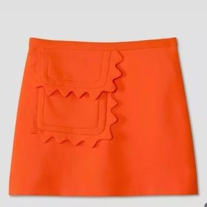 Mini Skirt w/Scallop Trim Pocket Victoria Beckham